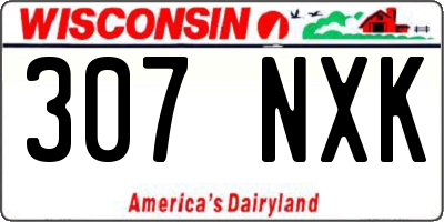 WI license plate 307NXK
