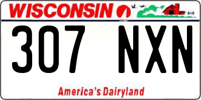WI license plate 307NXN