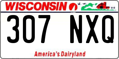 WI license plate 307NXQ