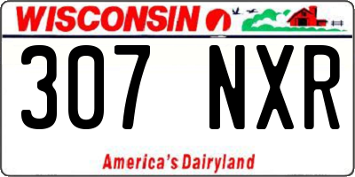 WI license plate 307NXR