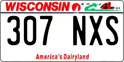 WI license plate 307NXS