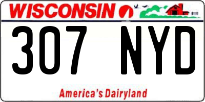 WI license plate 307NYD