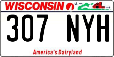 WI license plate 307NYH
