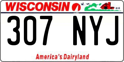 WI license plate 307NYJ