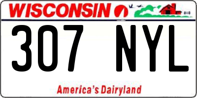 WI license plate 307NYL