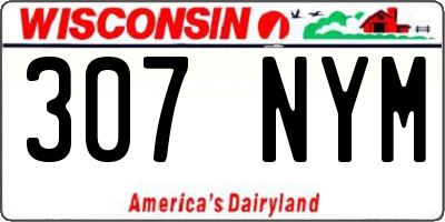 WI license plate 307NYM