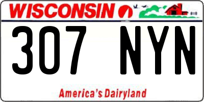 WI license plate 307NYN