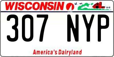 WI license plate 307NYP
