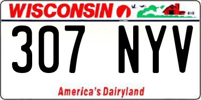 WI license plate 307NYV