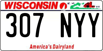 WI license plate 307NYY
