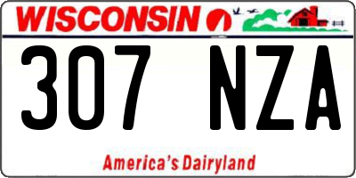 WI license plate 307NZA