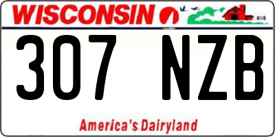 WI license plate 307NZB