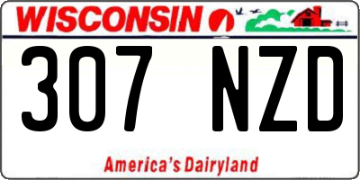 WI license plate 307NZD