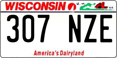 WI license plate 307NZE