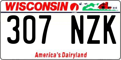 WI license plate 307NZK
