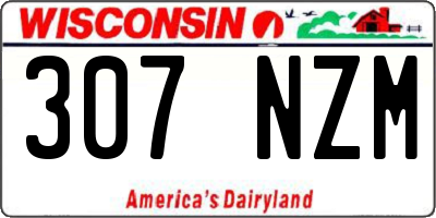 WI license plate 307NZM