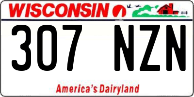 WI license plate 307NZN