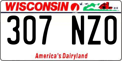 WI license plate 307NZO
