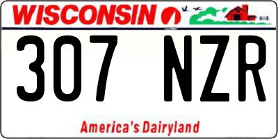 WI license plate 307NZR
