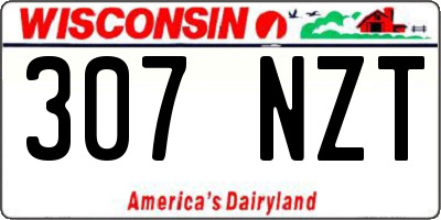 WI license plate 307NZT