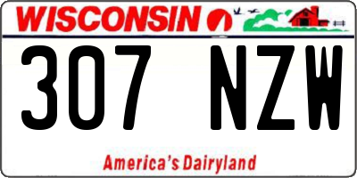 WI license plate 307NZW