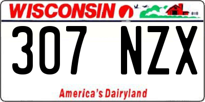 WI license plate 307NZX