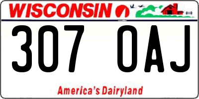 WI license plate 307OAJ