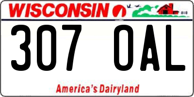 WI license plate 307OAL