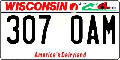 WI license plate 307OAM