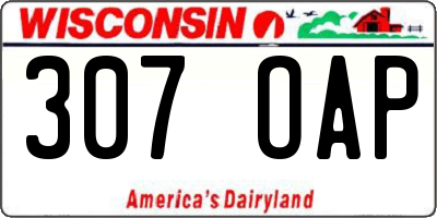 WI license plate 307OAP