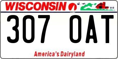 WI license plate 307OAT