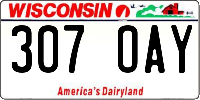 WI license plate 307OAY