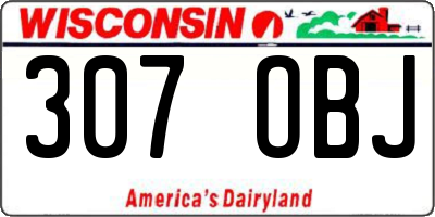 WI license plate 307OBJ