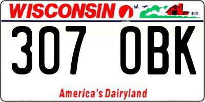 WI license plate 307OBK