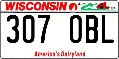 WI license plate 307OBL