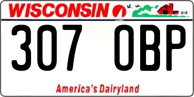 WI license plate 307OBP