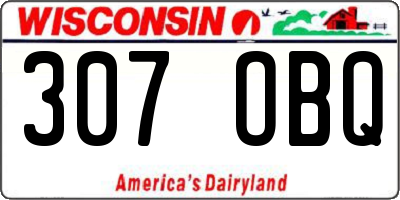 WI license plate 307OBQ