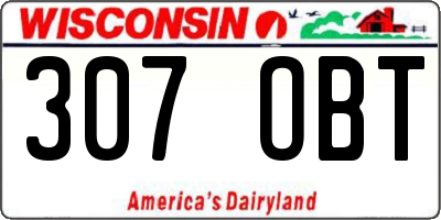 WI license plate 307OBT