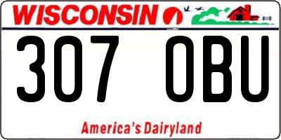 WI license plate 307OBU