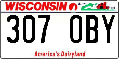 WI license plate 307OBY