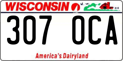 WI license plate 307OCA