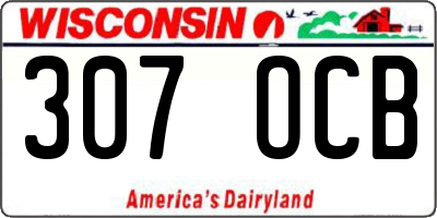 WI license plate 307OCB