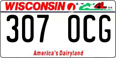 WI license plate 307OCG