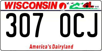 WI license plate 307OCJ