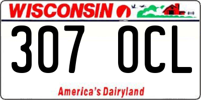 WI license plate 307OCL