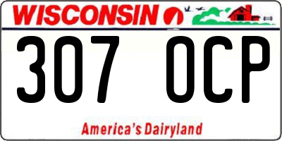 WI license plate 307OCP
