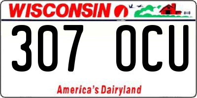 WI license plate 307OCU