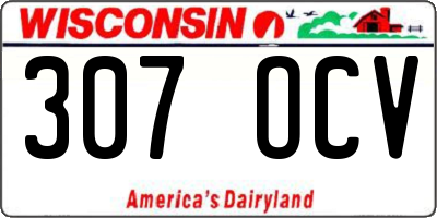 WI license plate 307OCV