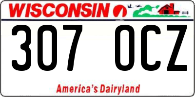 WI license plate 307OCZ