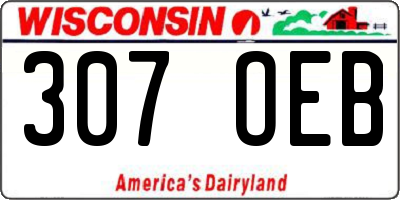 WI license plate 307OEB